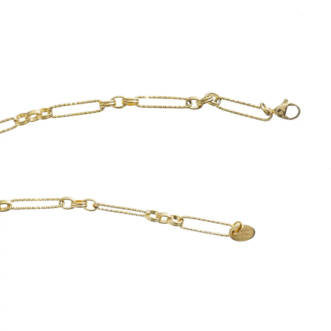GOLD PAPERCLIP CHAIN NECKLACE