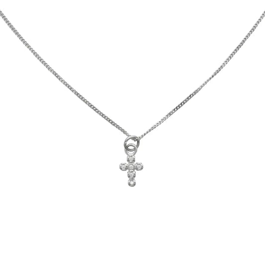 SILVER CROSS NECKLACE