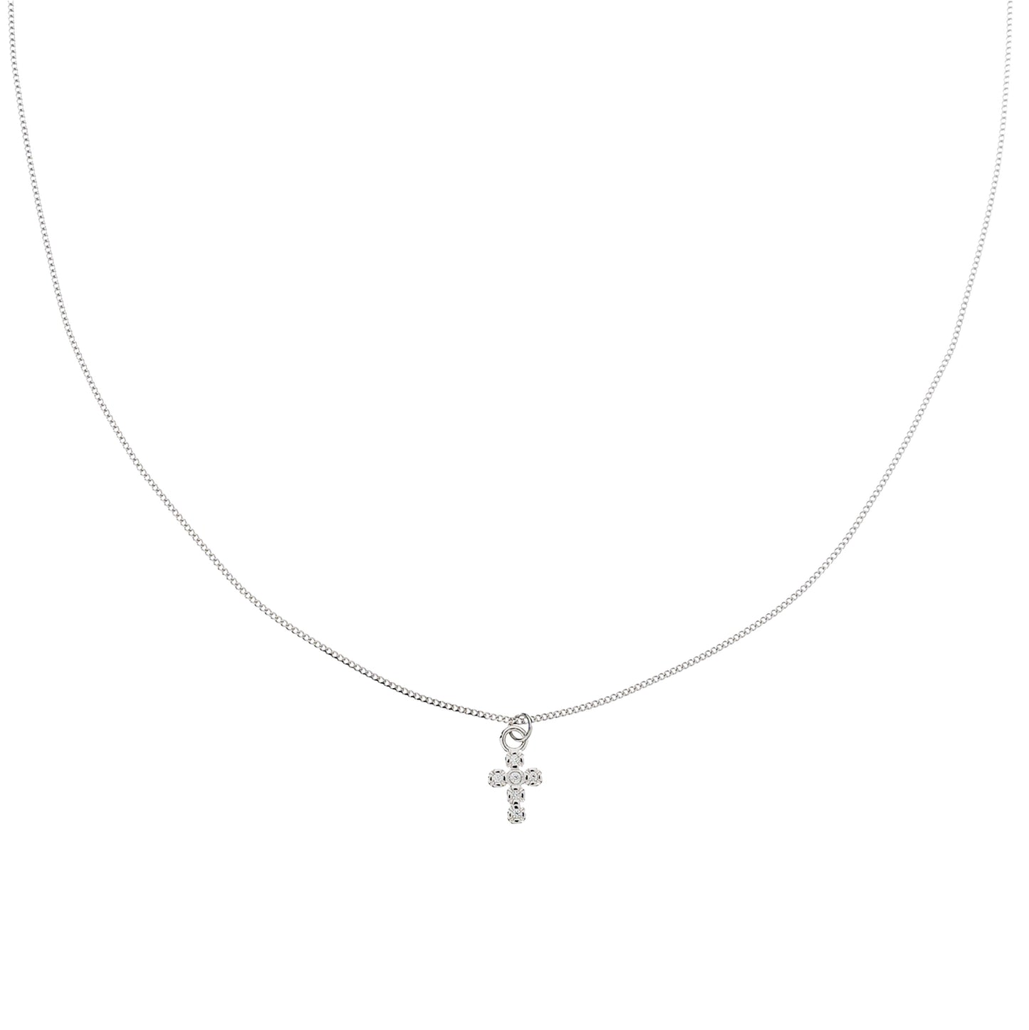 SILVER CROSS NECKLACE