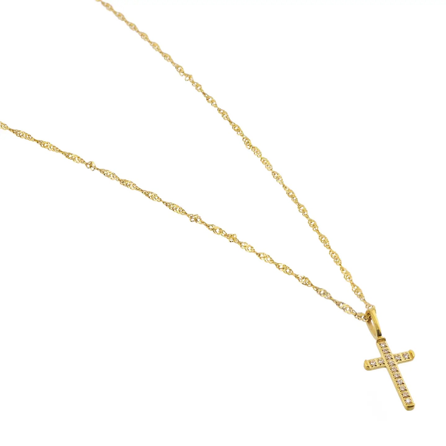DIAMOND CROSS PENDANT NECKLACE