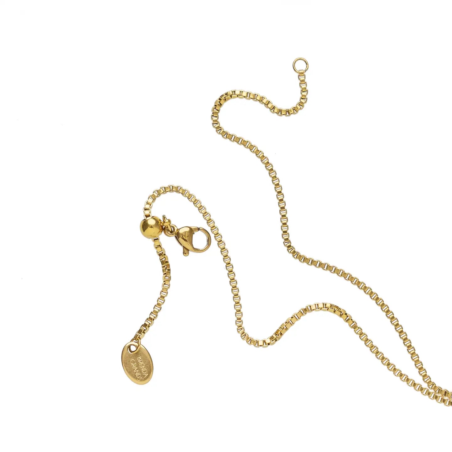 BOX CHAIN PEARL NECKLACE