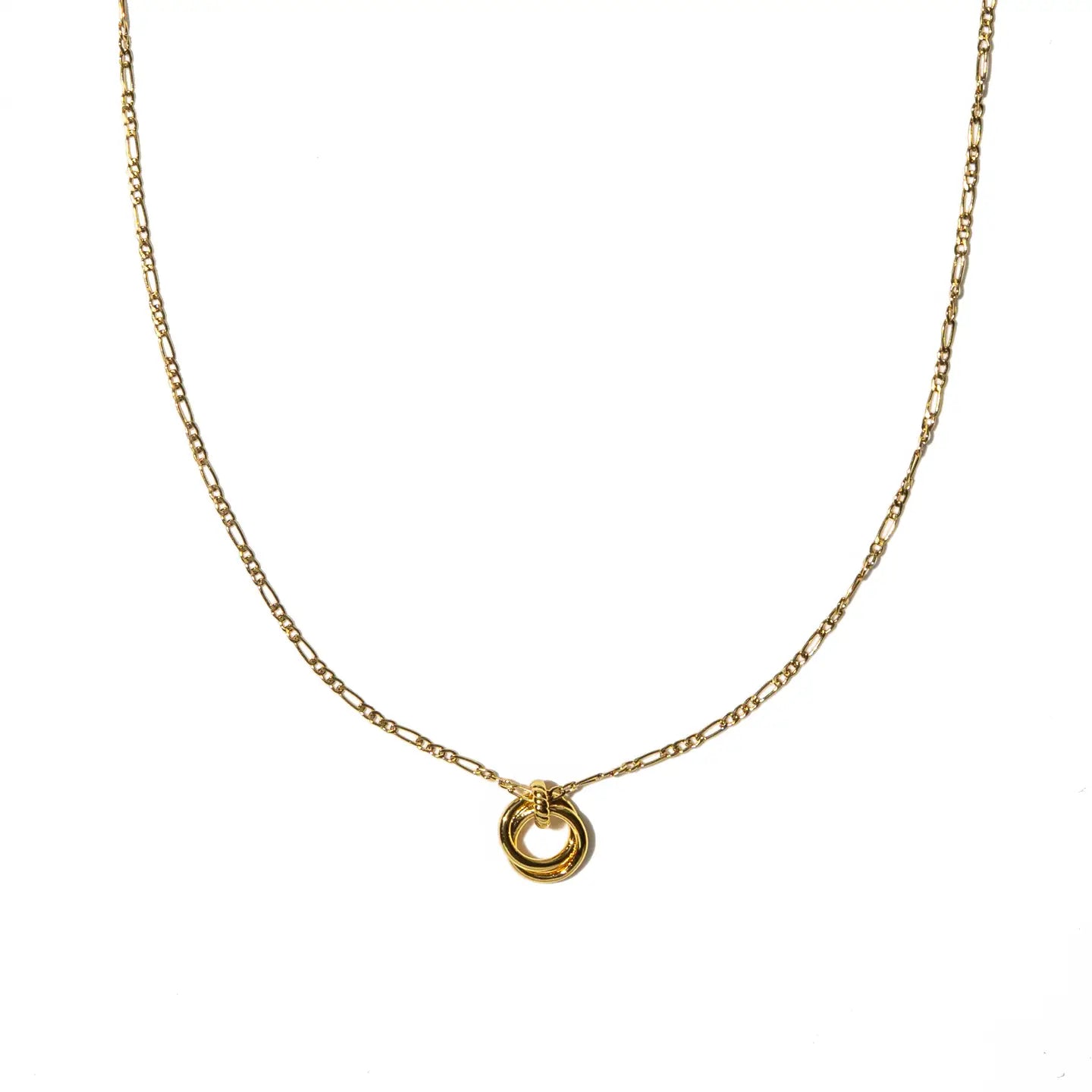 GOLD LOOPED DUO NECKLACE