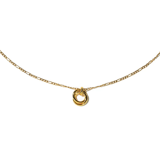 GOLD LOOPED DUO NECKLACE