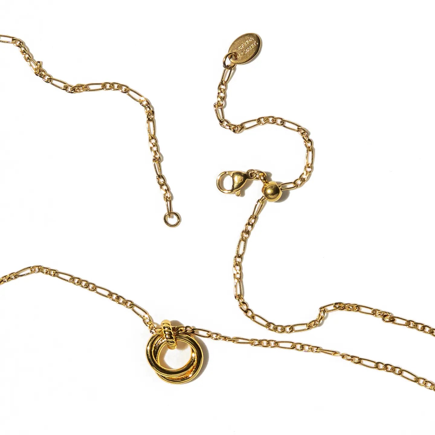 GOLD LOOPED DUO NECKLACE
