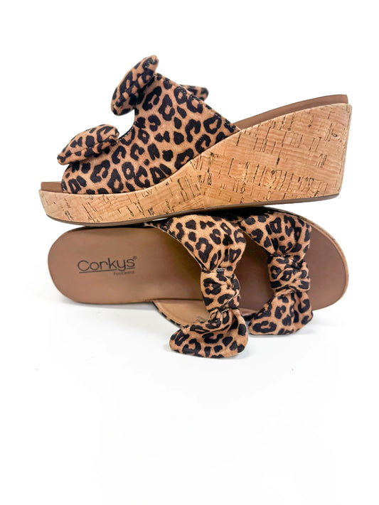 LEOPARD BOWED UP WEDGE