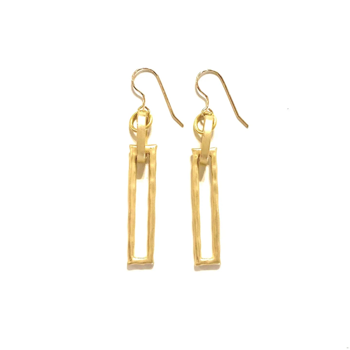 HAMMERED PAPERCLIP EARRINGS