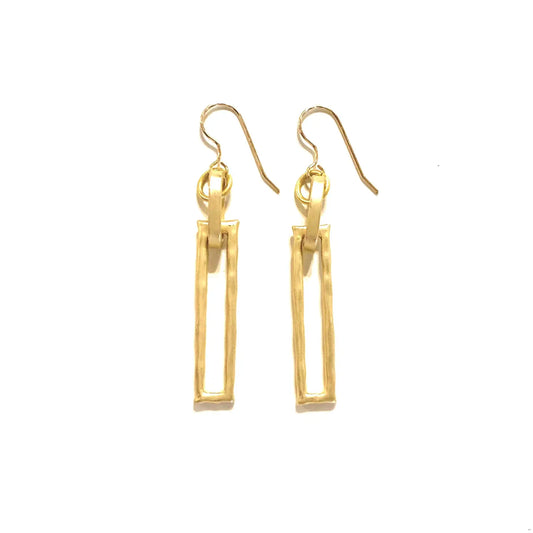 HAMMERED PAPERCLIP EARRINGS
