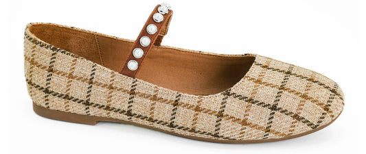 PLAID TEA TIME FLATS