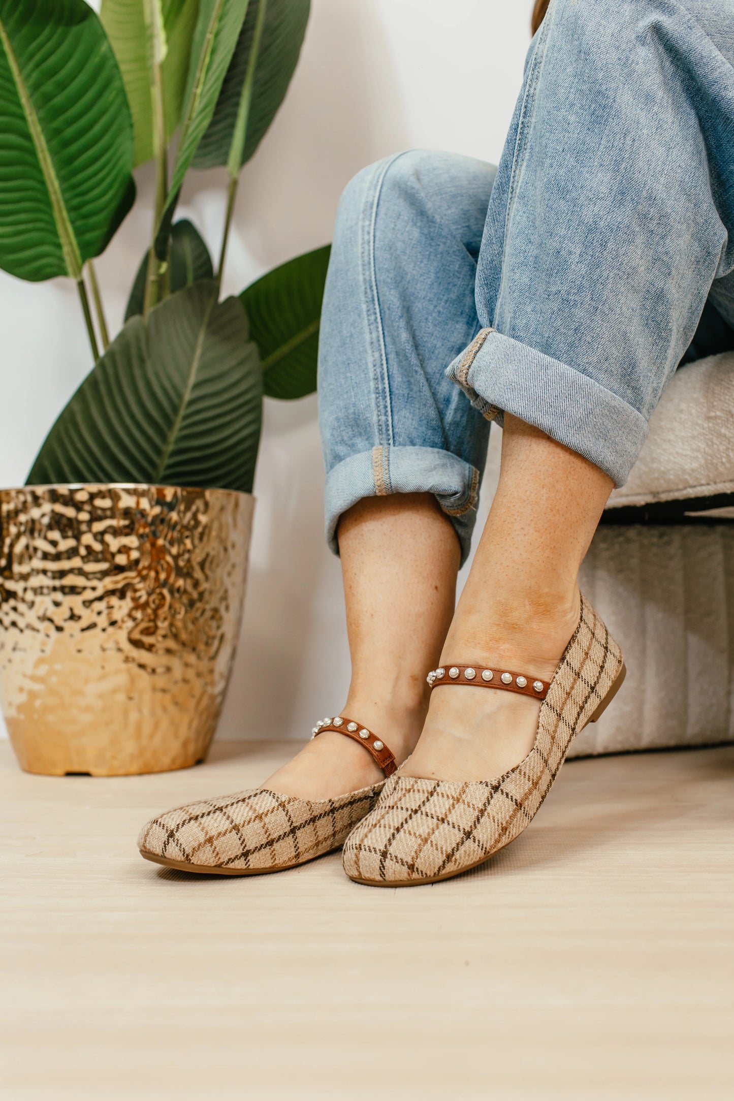 PLAID TEA TIME FLATS