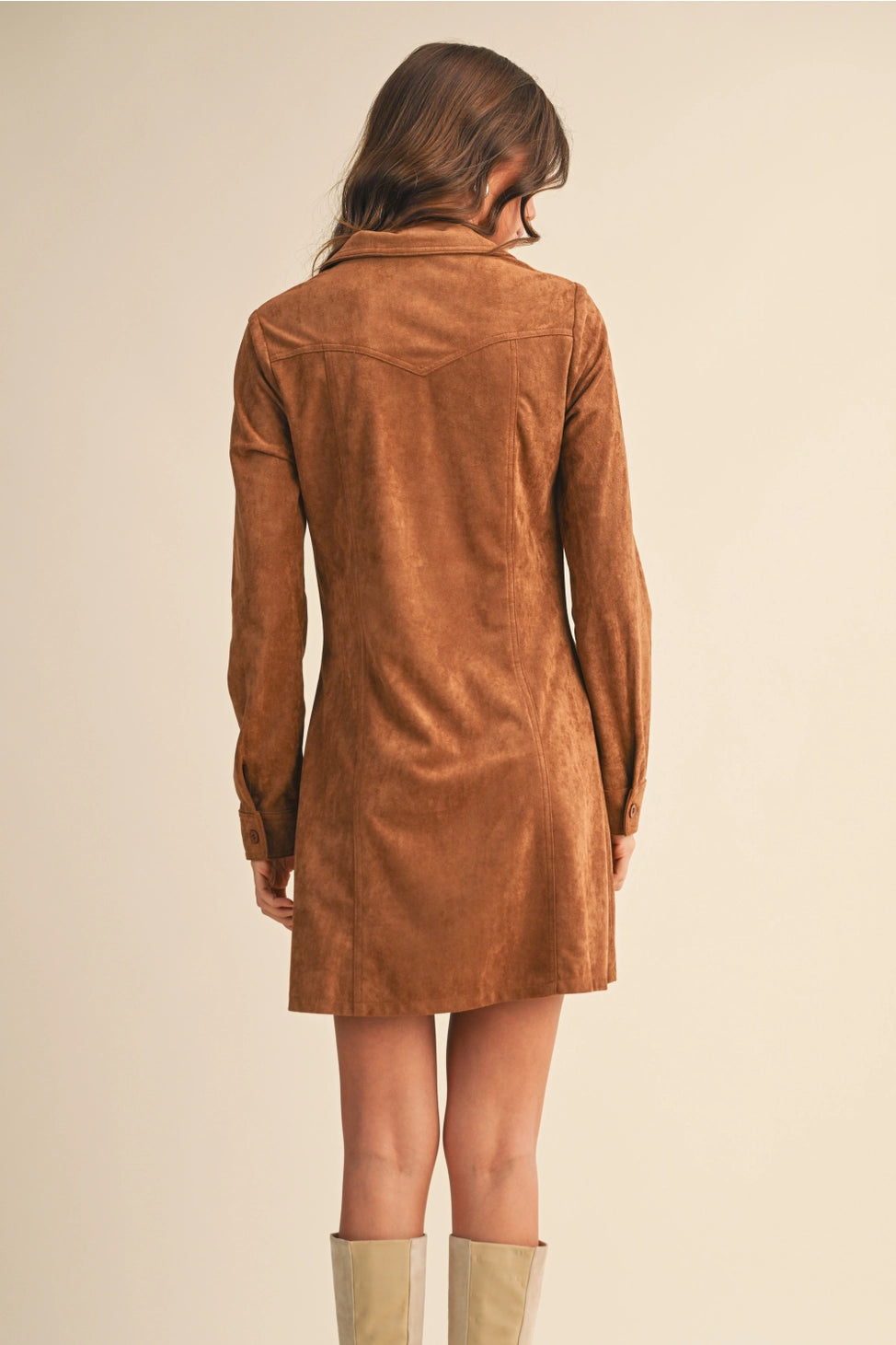 EMBROIDERED FLARE MINI DRESS