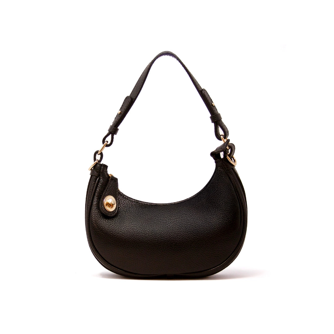 GENUINE LEATHER HALF MOON BAG