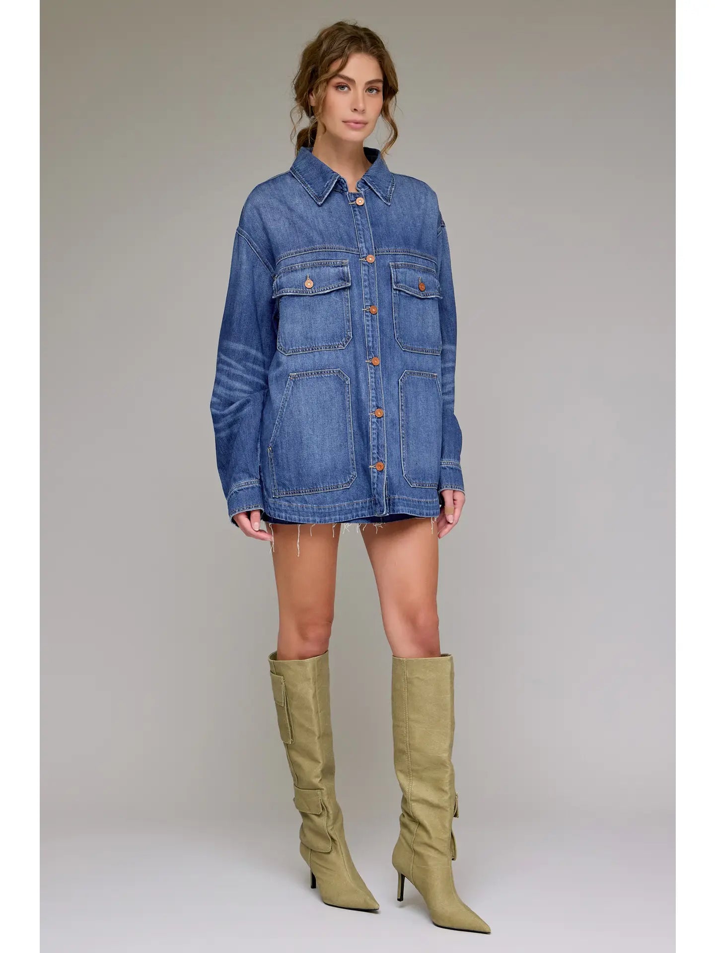 OVERSIZE DENIM SHACKET
