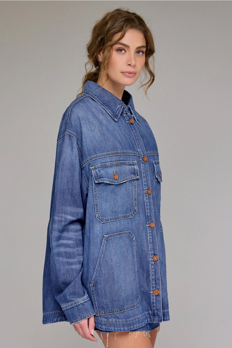 OVERSIZE DENIM SHACKET