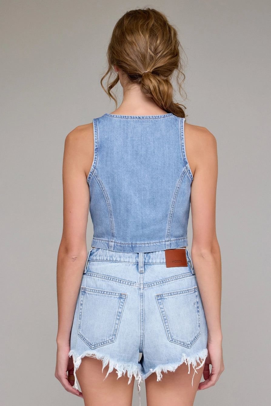 CROPPED FITTED VEST