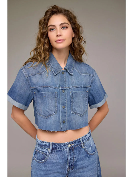 BOXY CROPPED SHIRT