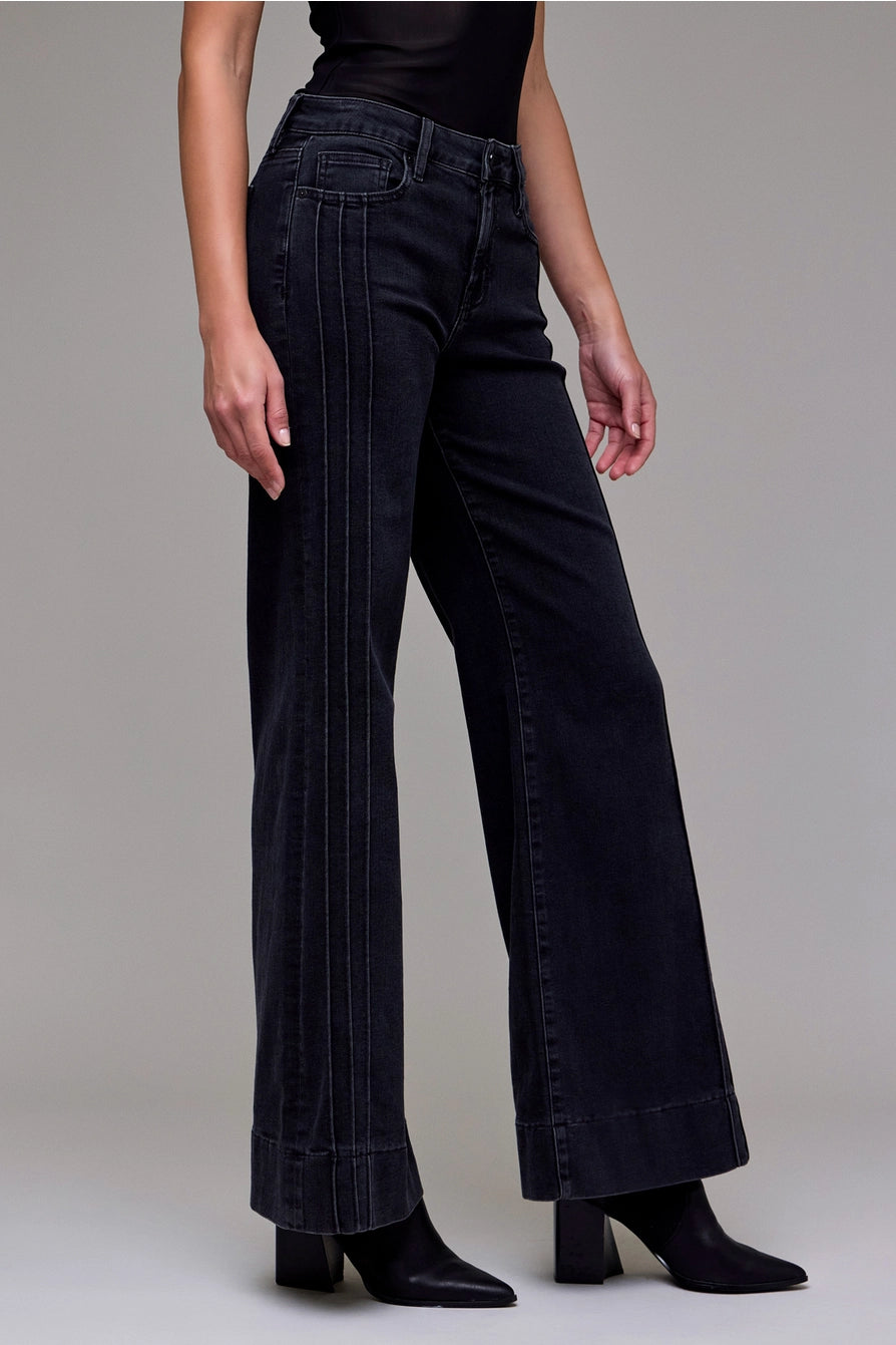 CHARCOAL FLARE WITH PINTUCKS