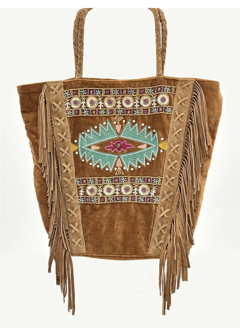 VELVET SUEDE BUCKET BAG