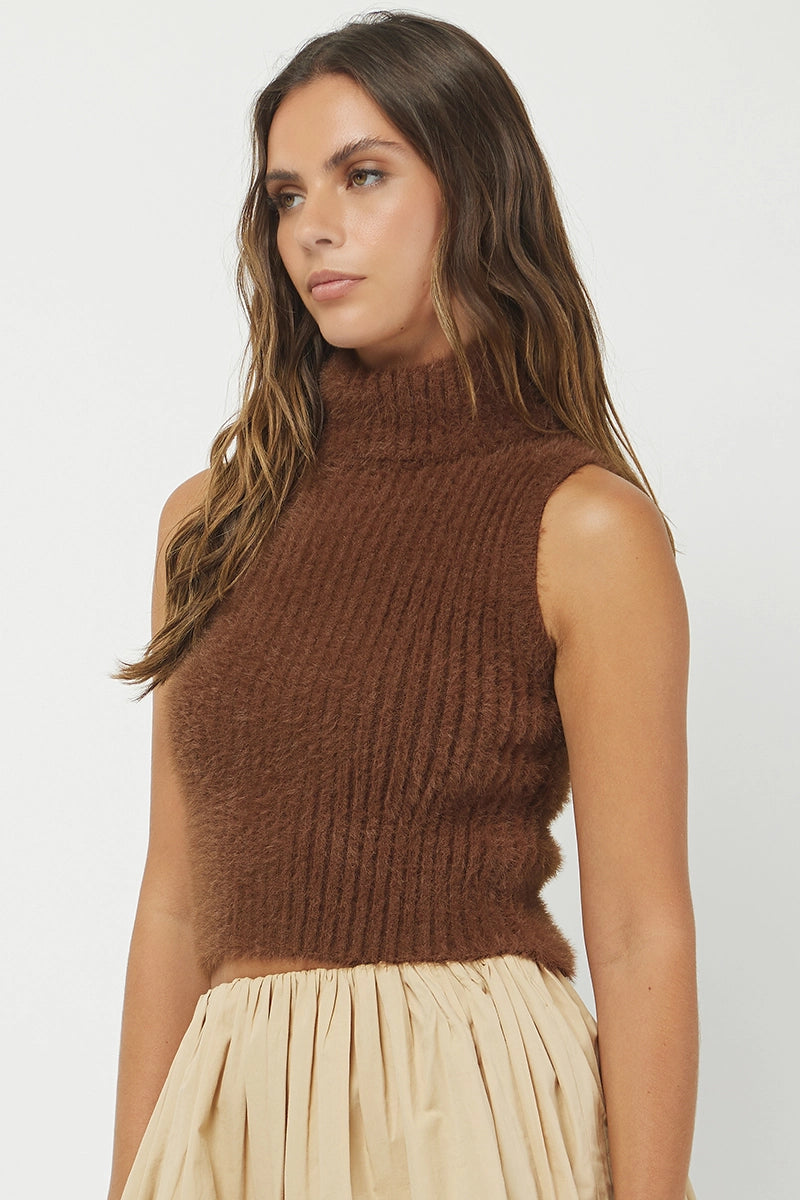 FUZZY SWEATER TANK