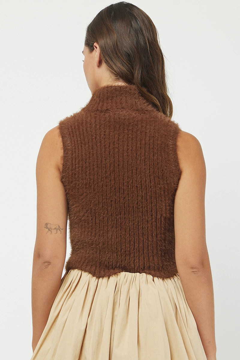 FUZZY SWEATER TANK