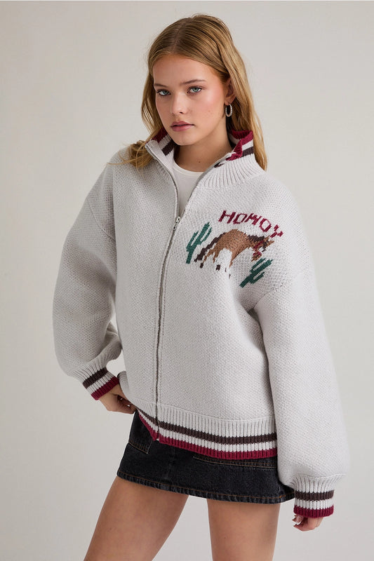 HOWDY COWGIRL SWEATER JACKET