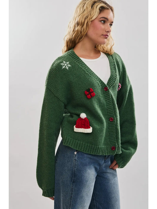 CHRISTMAS KNIT CARDIGAN