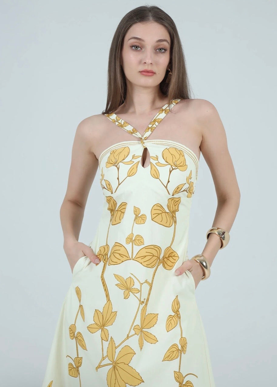 ZOEY HALTER NECK DRESS