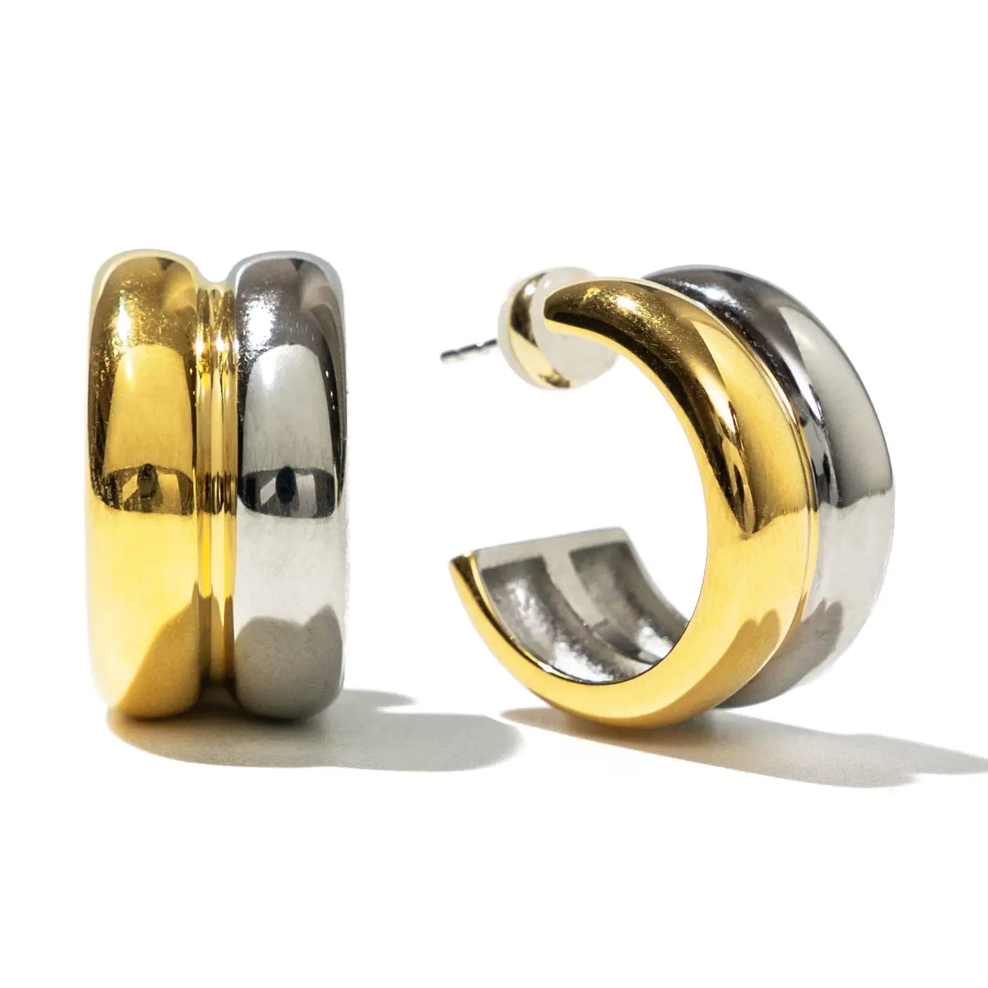 TWIN TONE HOOPS