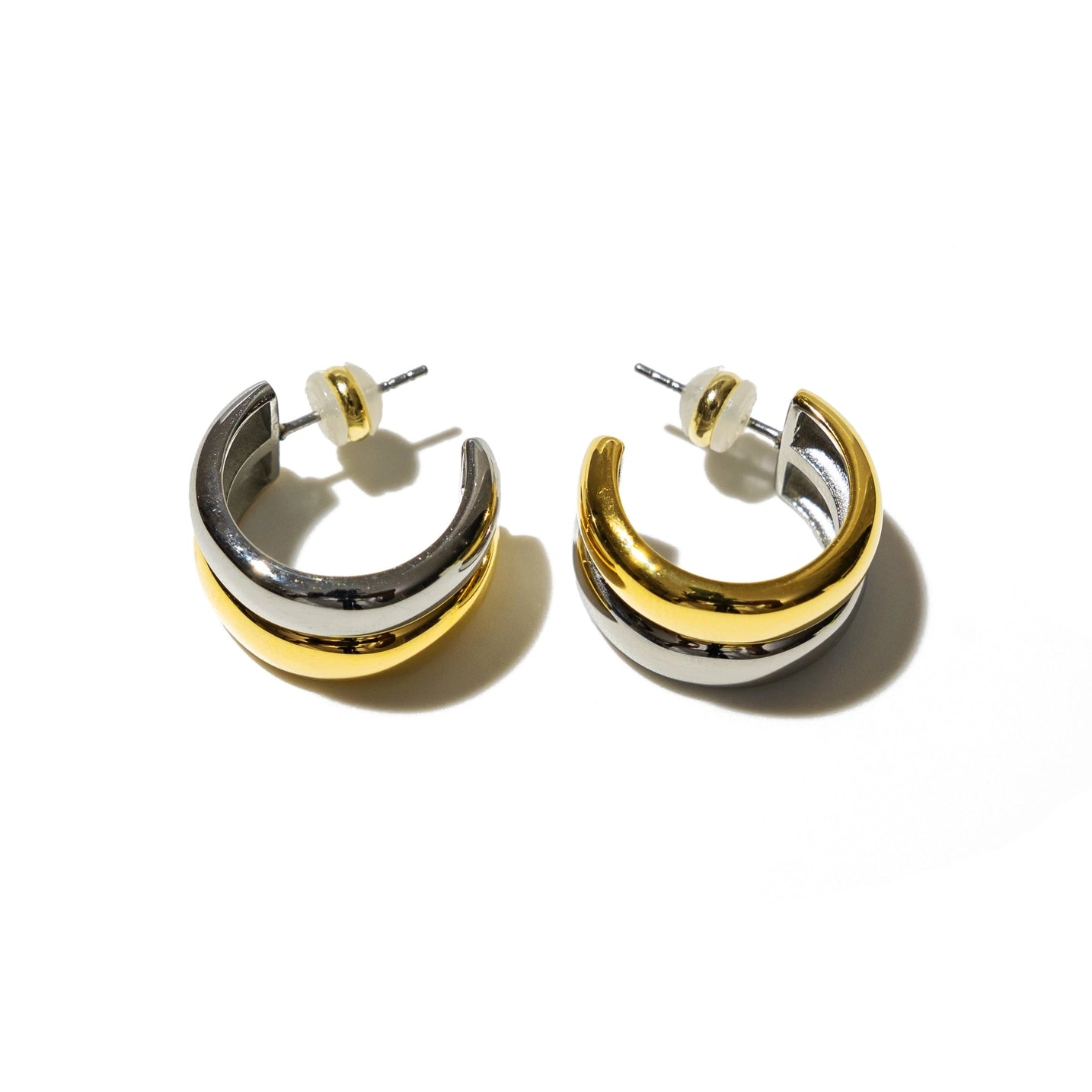 TWIN TONE HOOPS