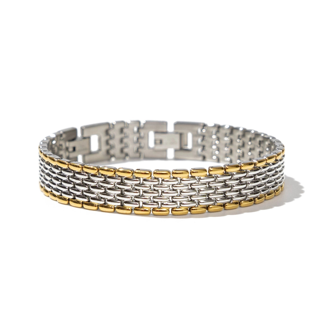 CHUNKY TWO-TONED BRACELET
