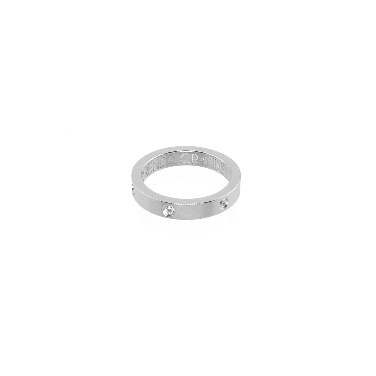 SILVER DIAMOND RING BAND