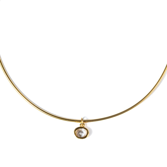 OVAL CRYSTAL COLLAR NECKLACE