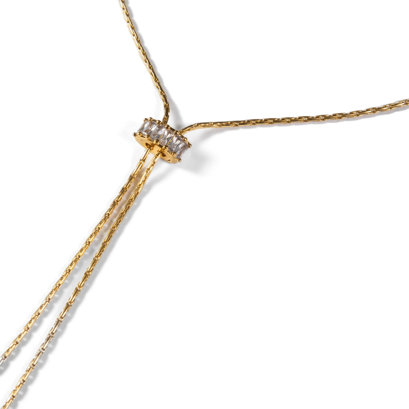 BAGUETTE LARIAT NECKLACE