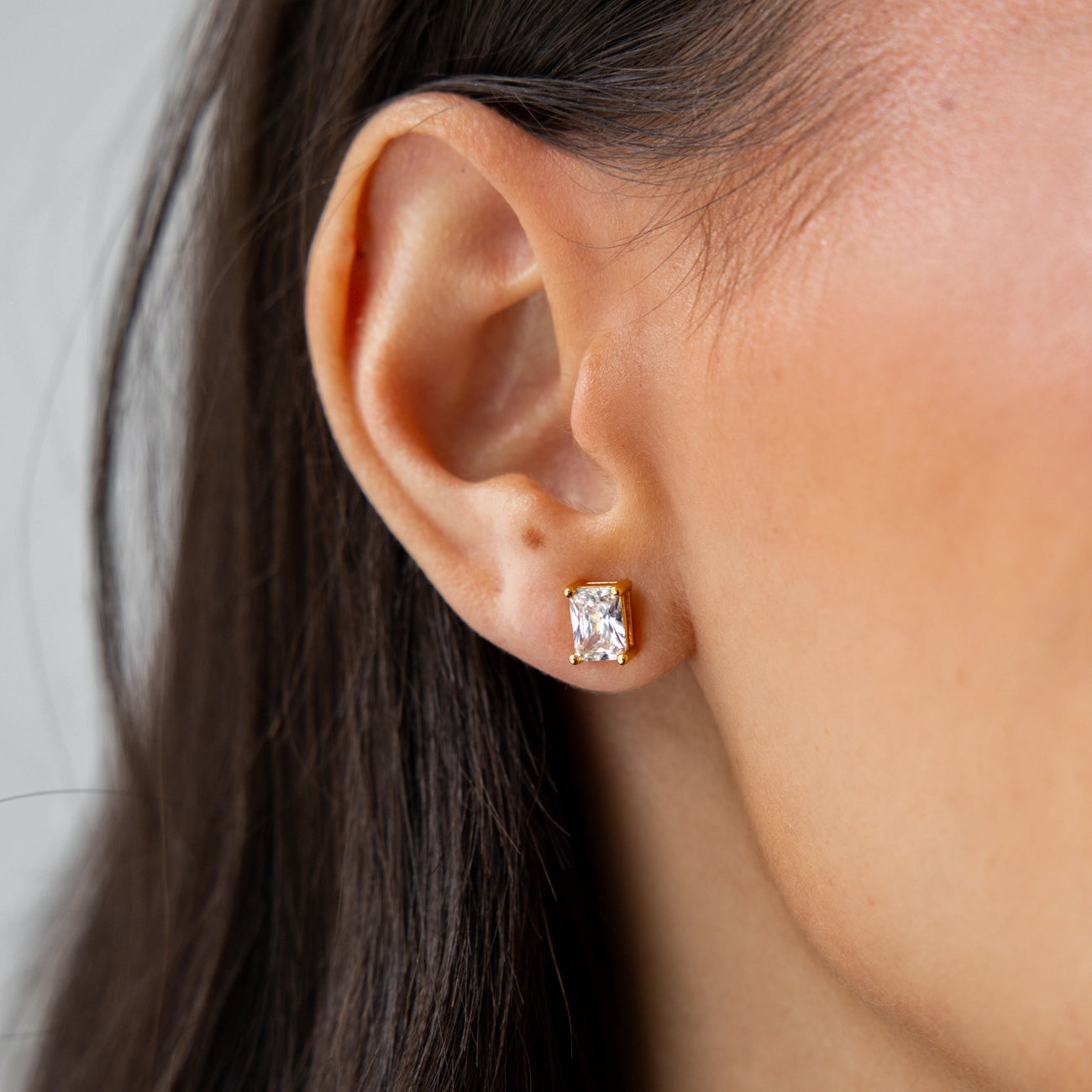 BAGUETTE STUD EARRINGS