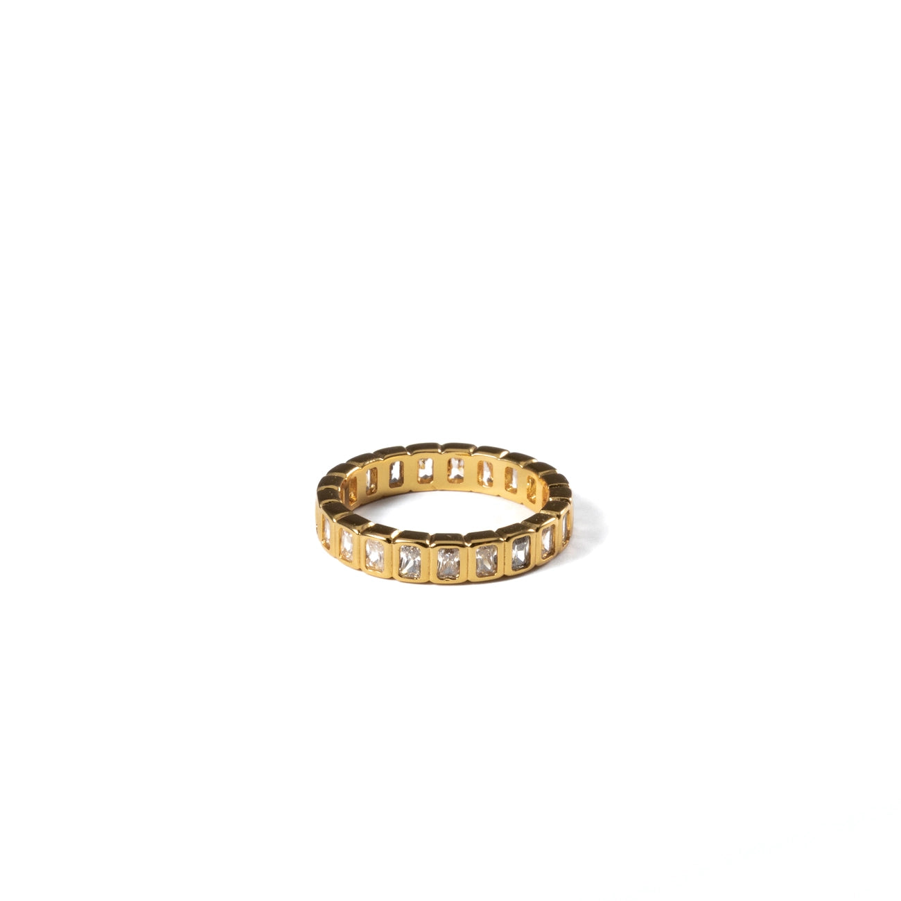 TENNIS EMERALD CUT RING