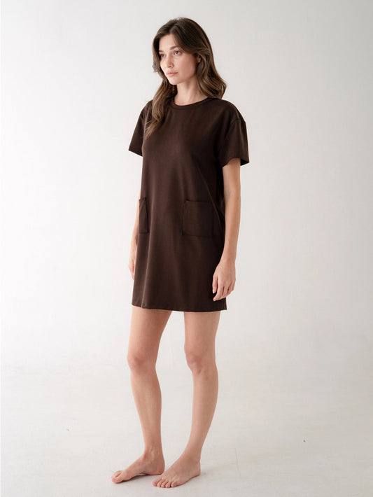 T-SHIRT DRESS W/ SIDE POCKETS