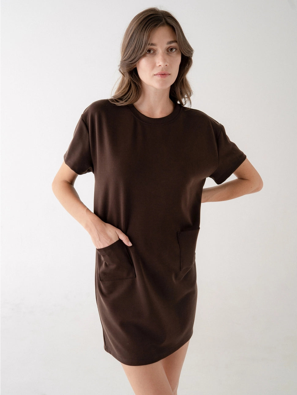 T-SHIRT DRESS W/ SIDE POCKETS
