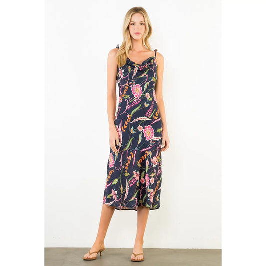 TIE STRAP FLORAL DRESS