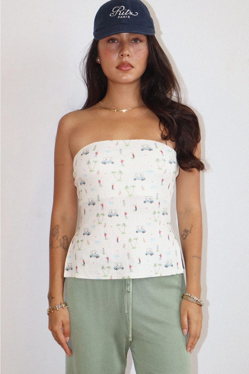 GOLF PRINT TUBE TOP