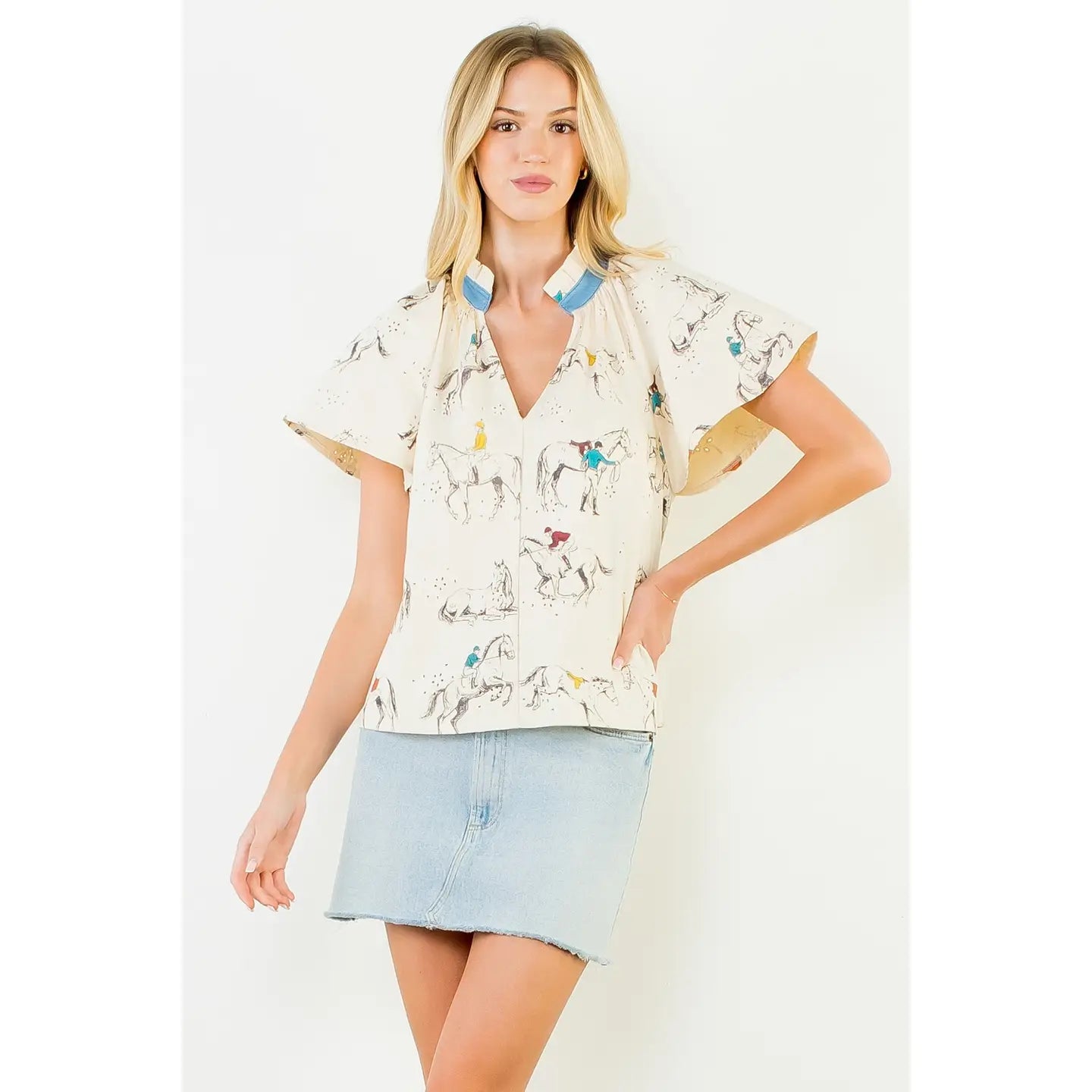 HORSE PRINT TOP
