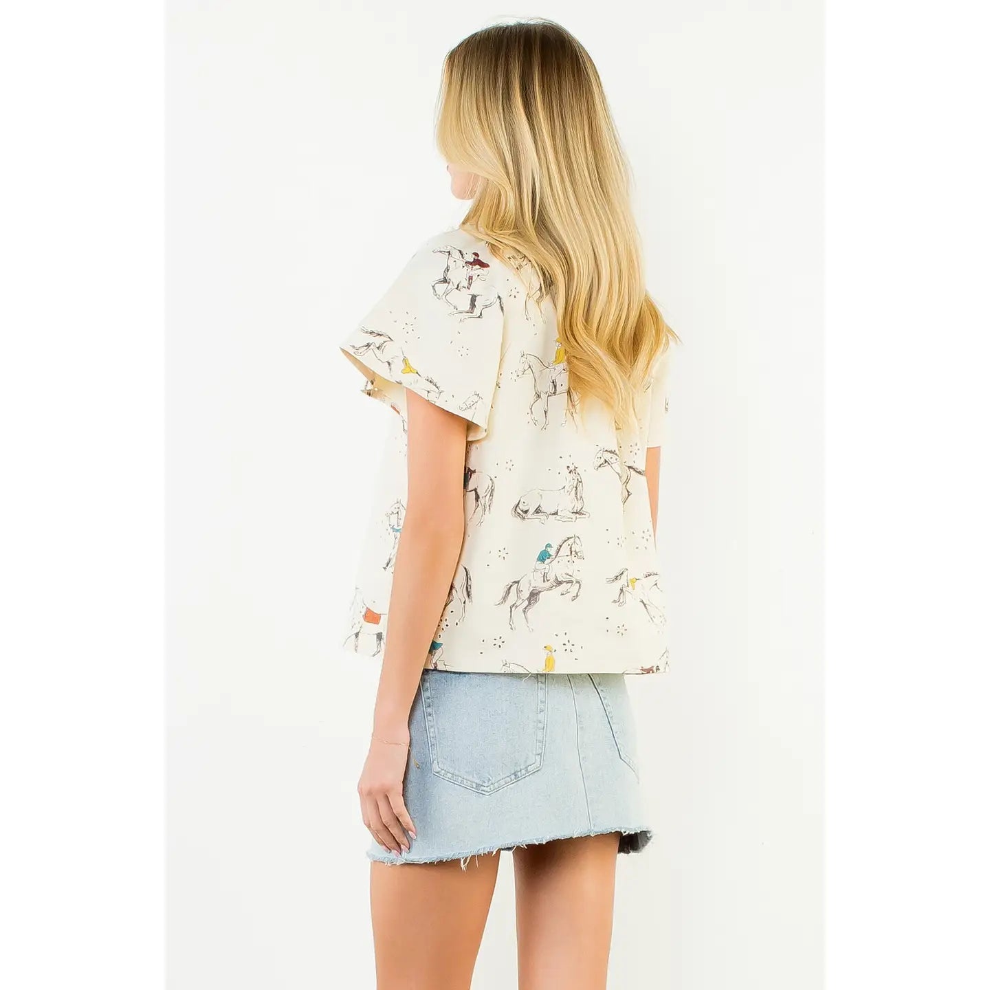 HORSE PRINT TOP