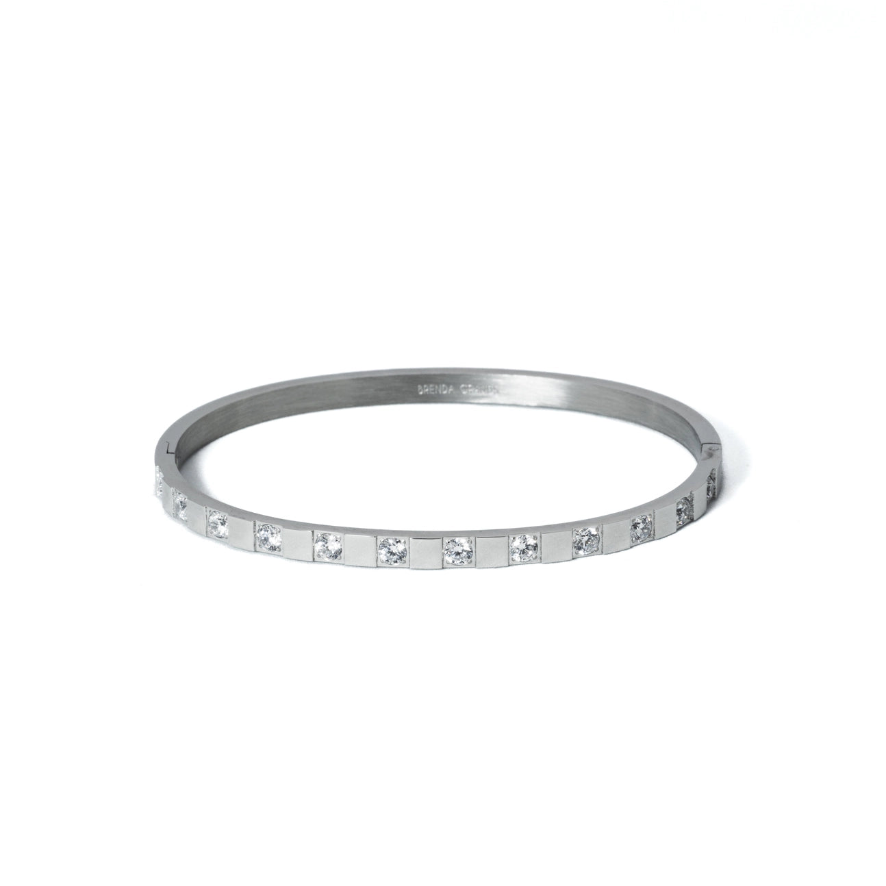 SILVER STRUCTURED TENNIS BRACELET