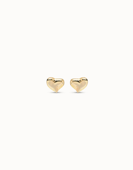 UNO HEART GOLD EARRINGS