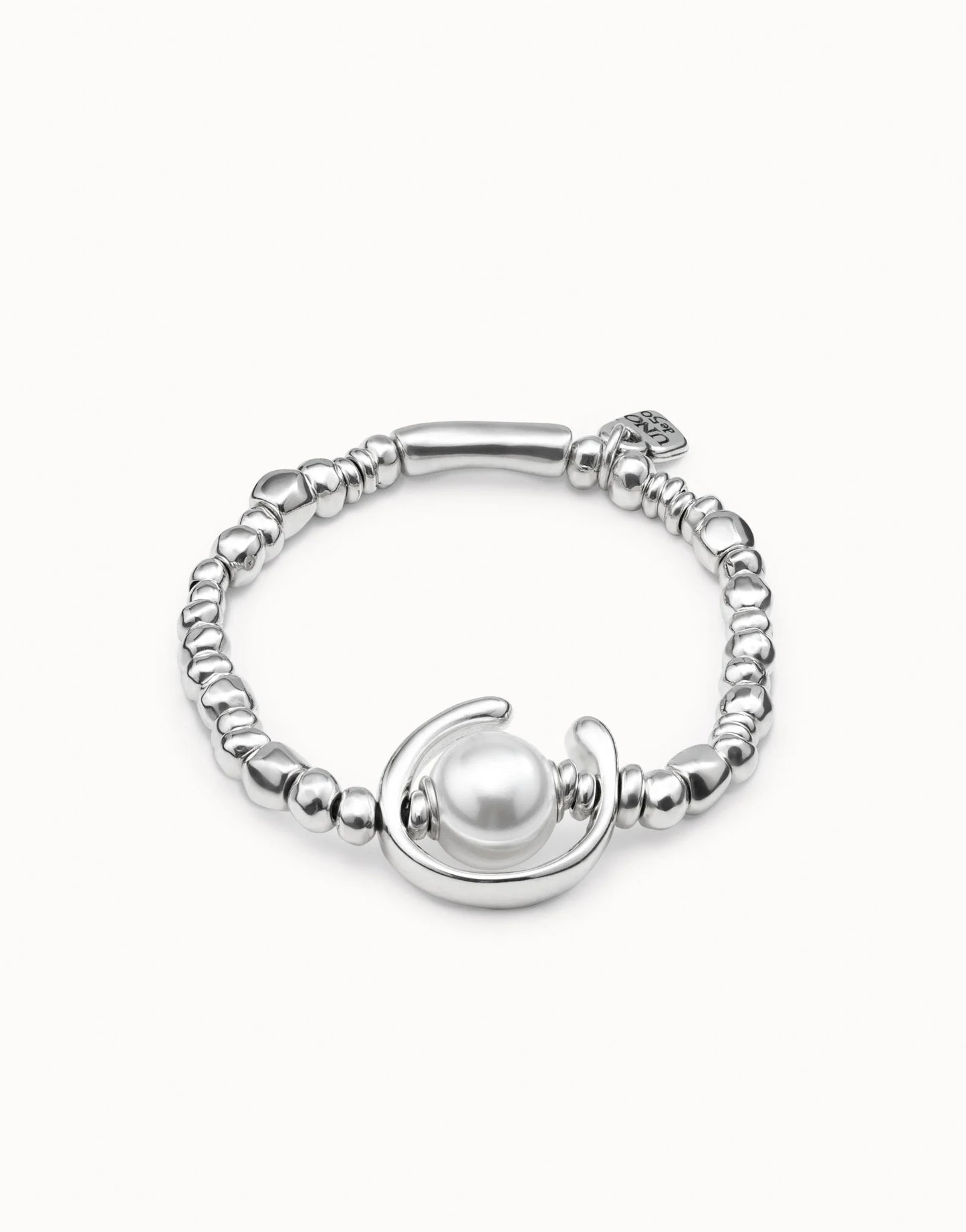 UNA VUELTA MAS SILVER WITH PEARL BRACELET