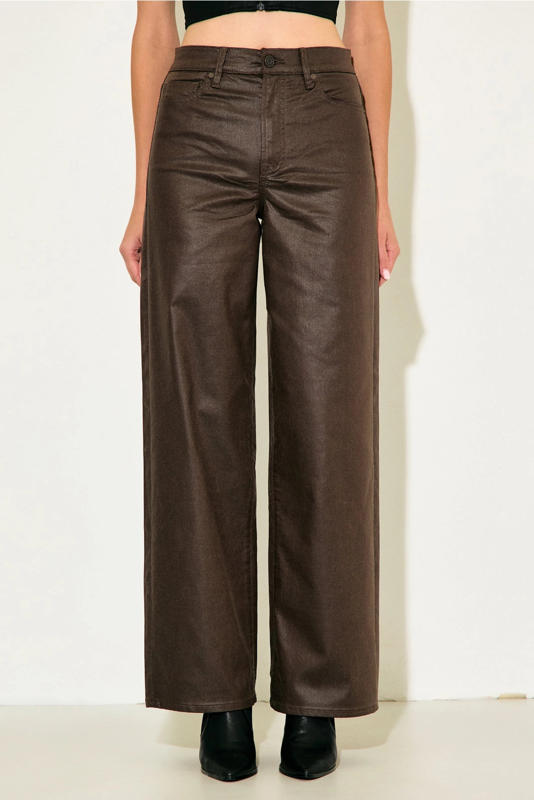 COATED LOGAN DAD JEANS