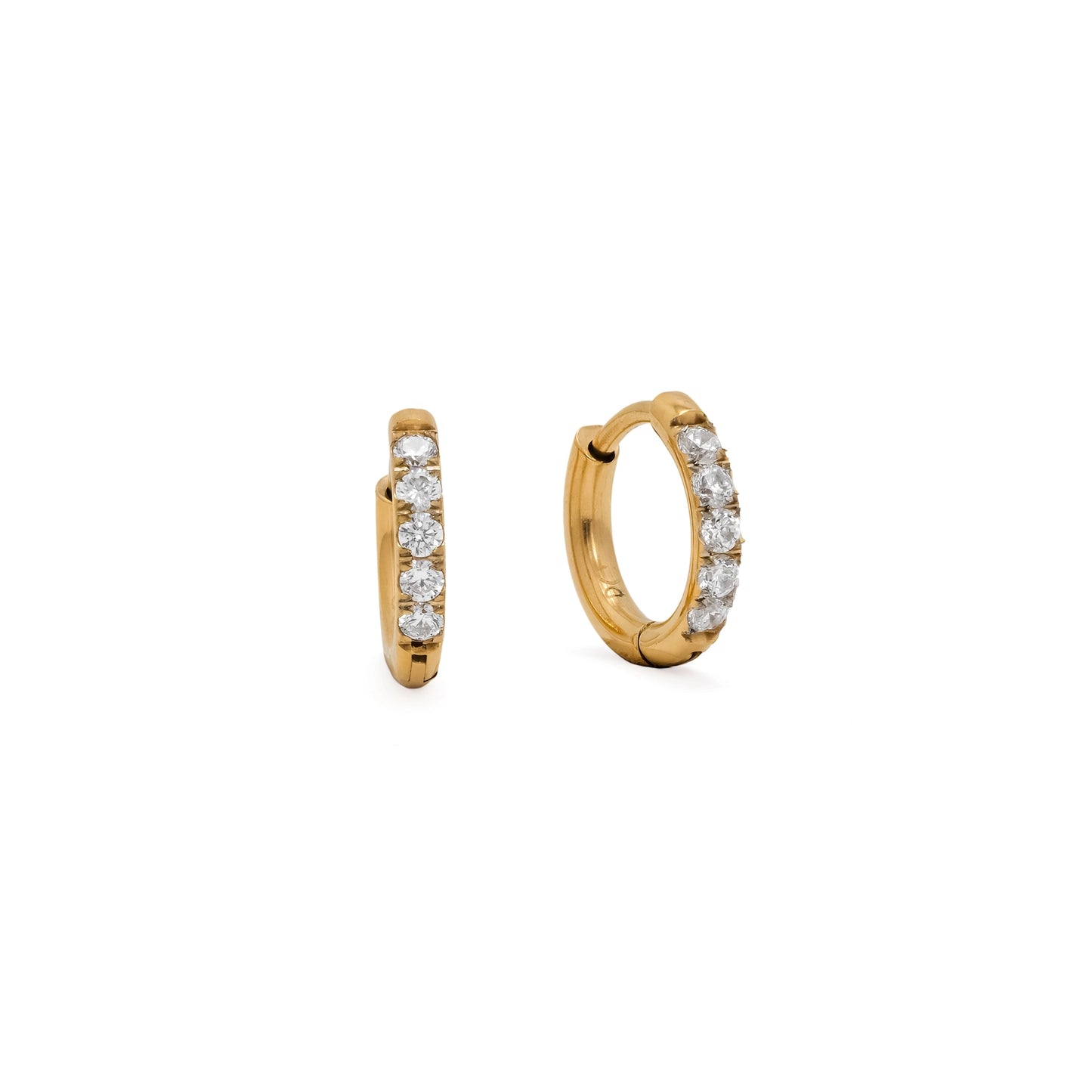 11MM HUGGIE HOOP EARRINGS
