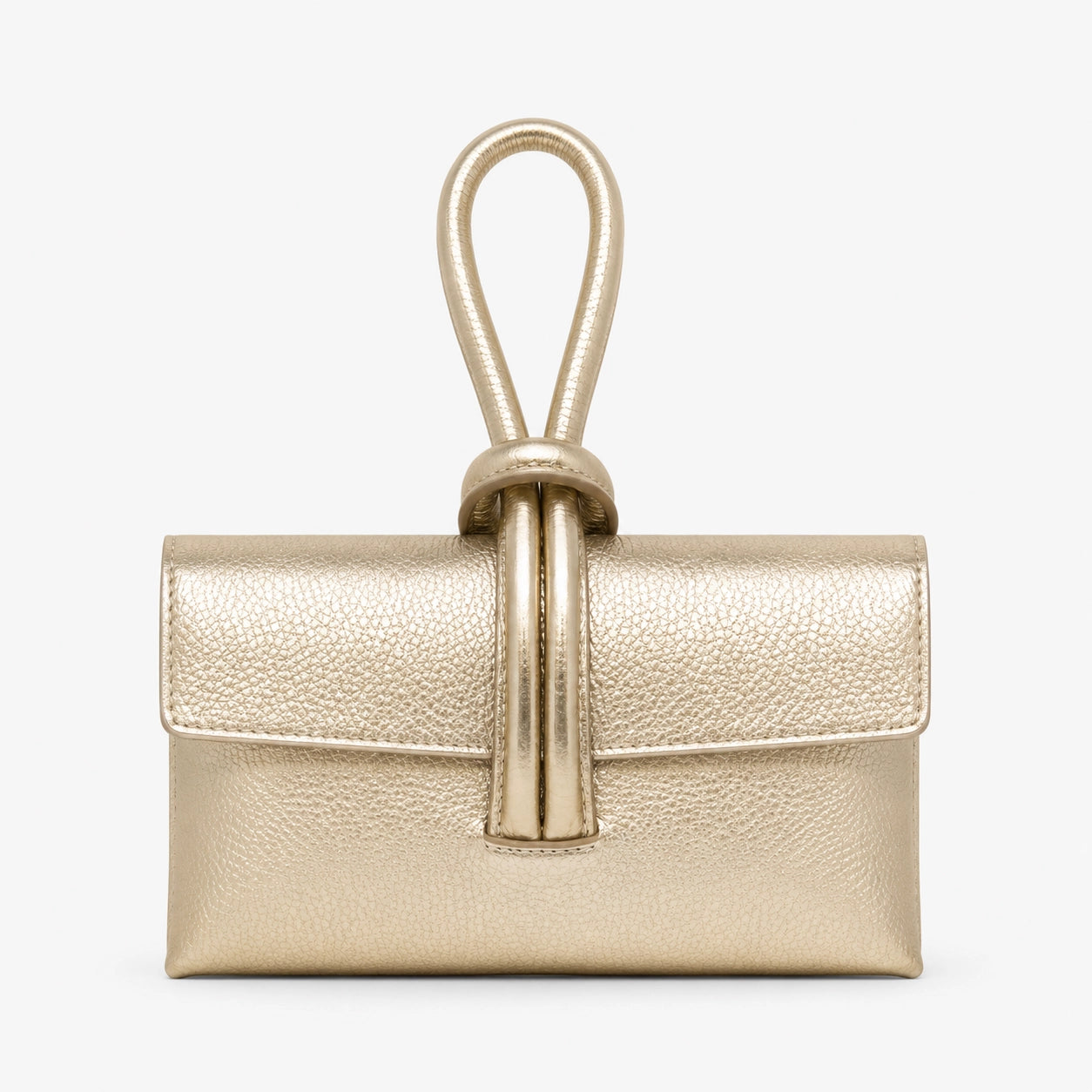 LEATHER WRISTLET BAG