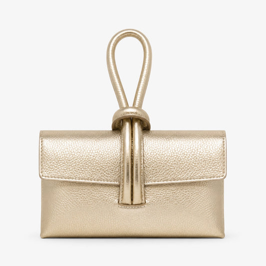 LEATHER WRISTLET BAG