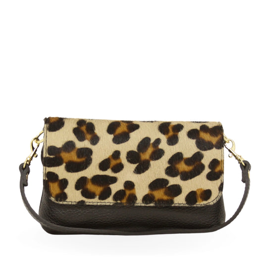 COWHIDE CROSSBODY AND CLUTCH
