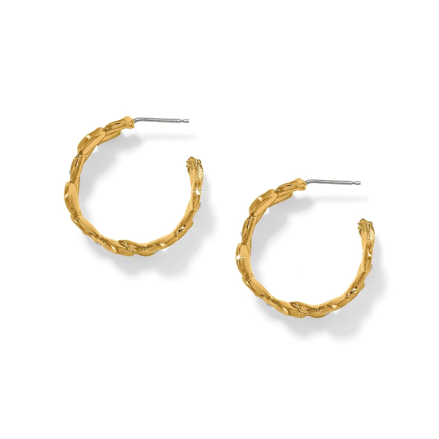 EVERBLOOM PETAL GOLD HOOP EARRINGS