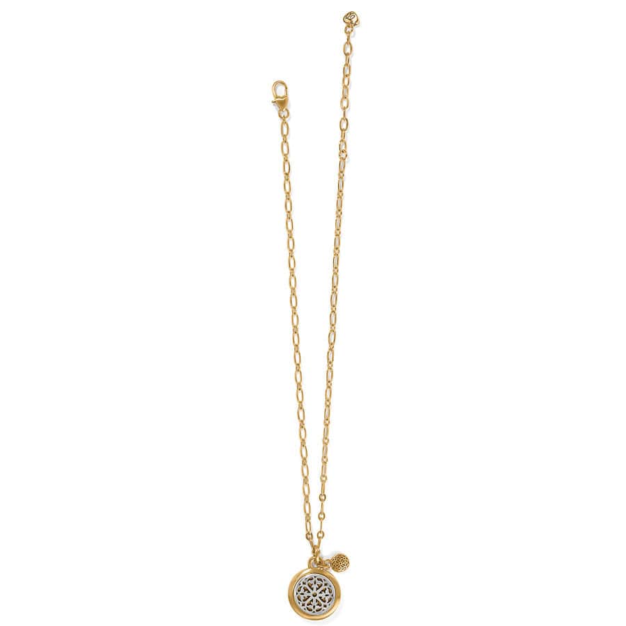 FERRARA TWO TONE LUCE SMALL PENDANT NECKLACE